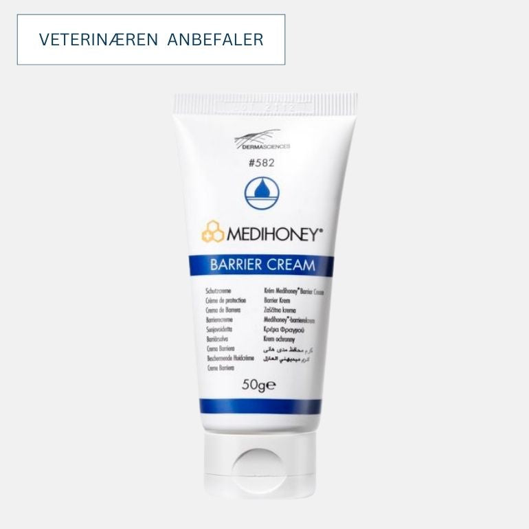 Produktbilde av en tube Medihoney barrier cream 50g.