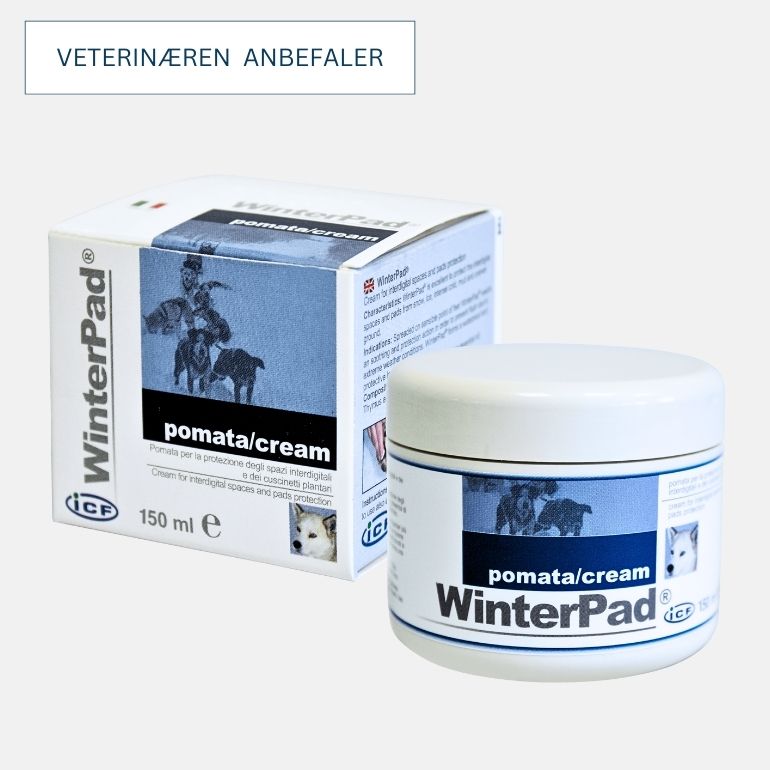 Beholder og forpakning til Winterpad pote- og hudsalve.
