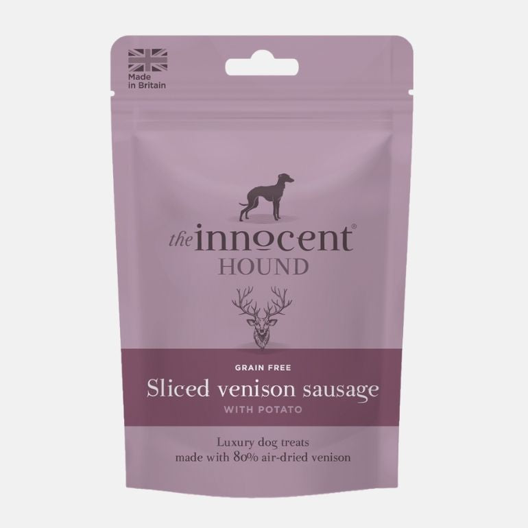 Produktbilde av The Innocent Hound Sliced venison sausage.