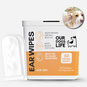 OurPetsLife ørepleieservietter 50 stk – skånsom ørerens til hund