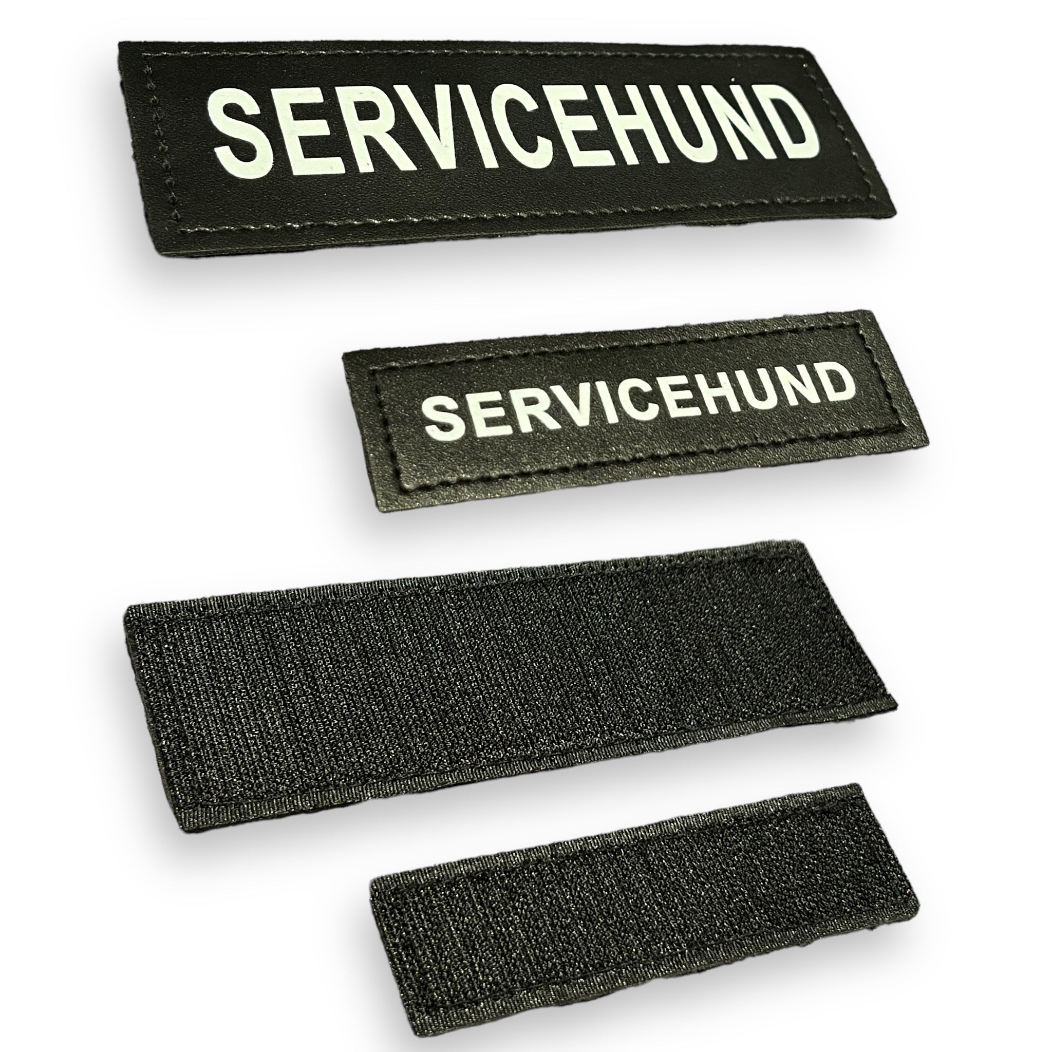 Borrelåsmerke Servicehund 2-pk – tydelig merking til sele og dekken