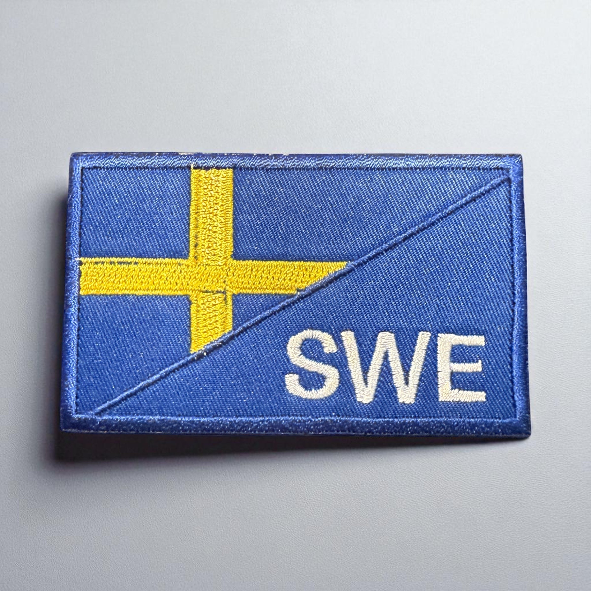 Brodert flaggpatch med borrelås – norsk flagg til sele og utstyr