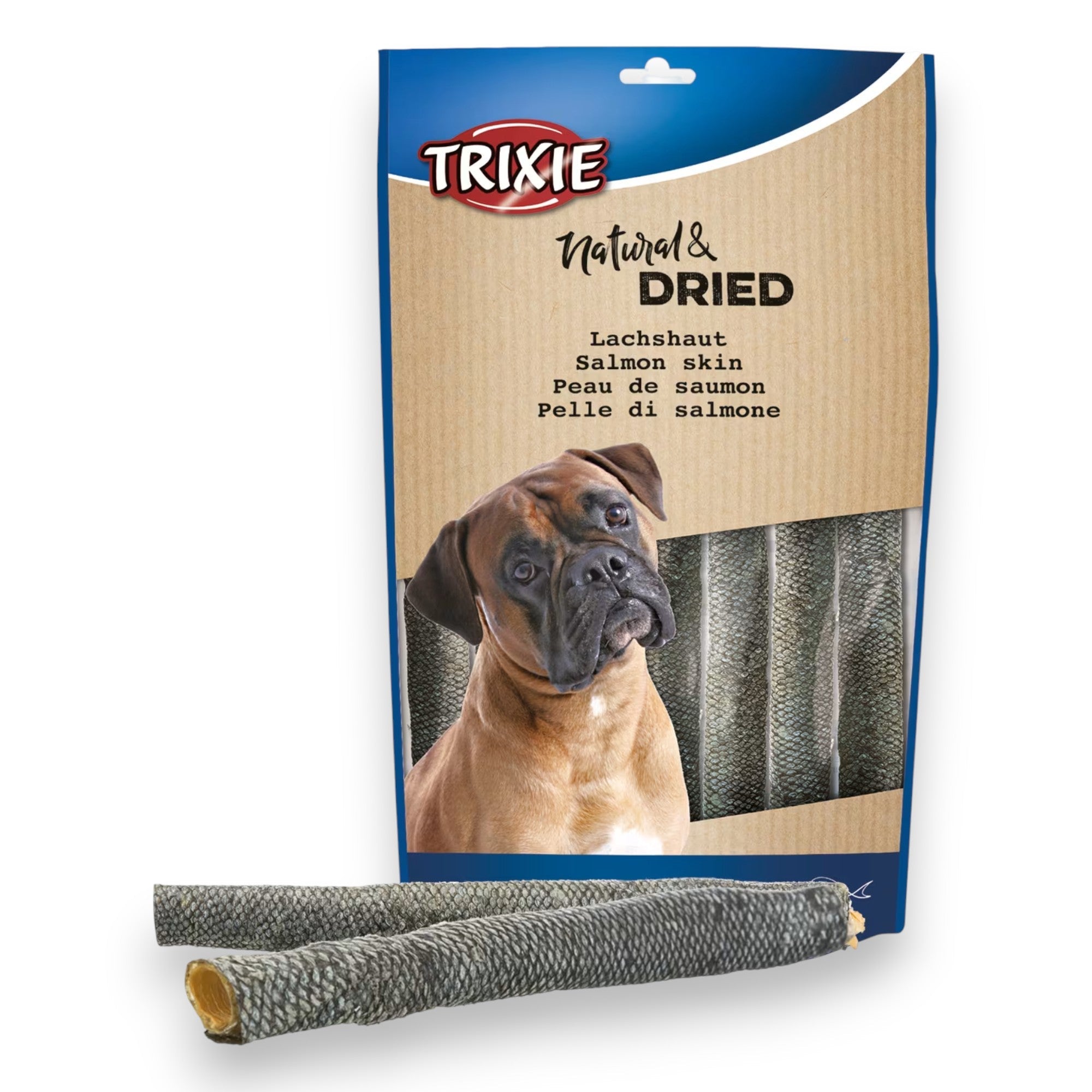Tørket laksehud 150 g – naturlig hundetygg med omega-3
