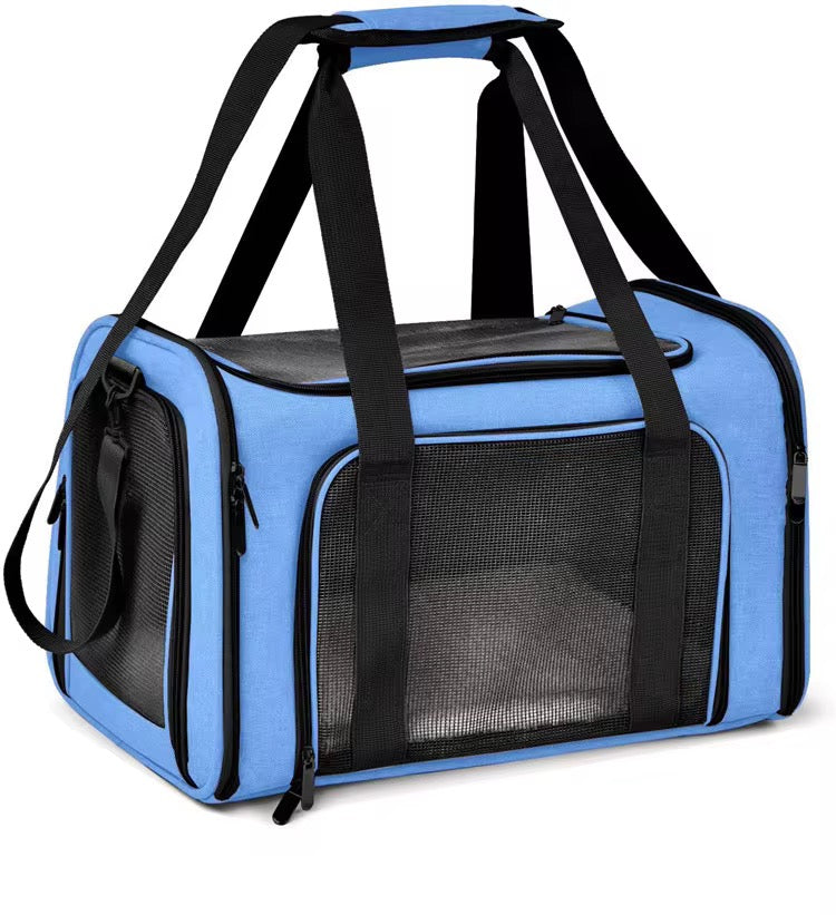 Transportbag til hund og katt – reisebag med netting