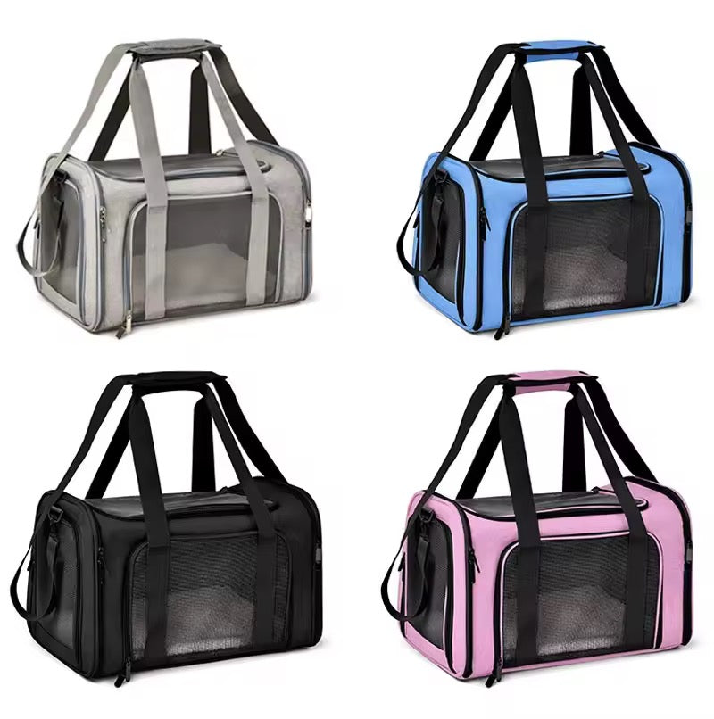 Transportbag til hund og katt – reisebag med netting