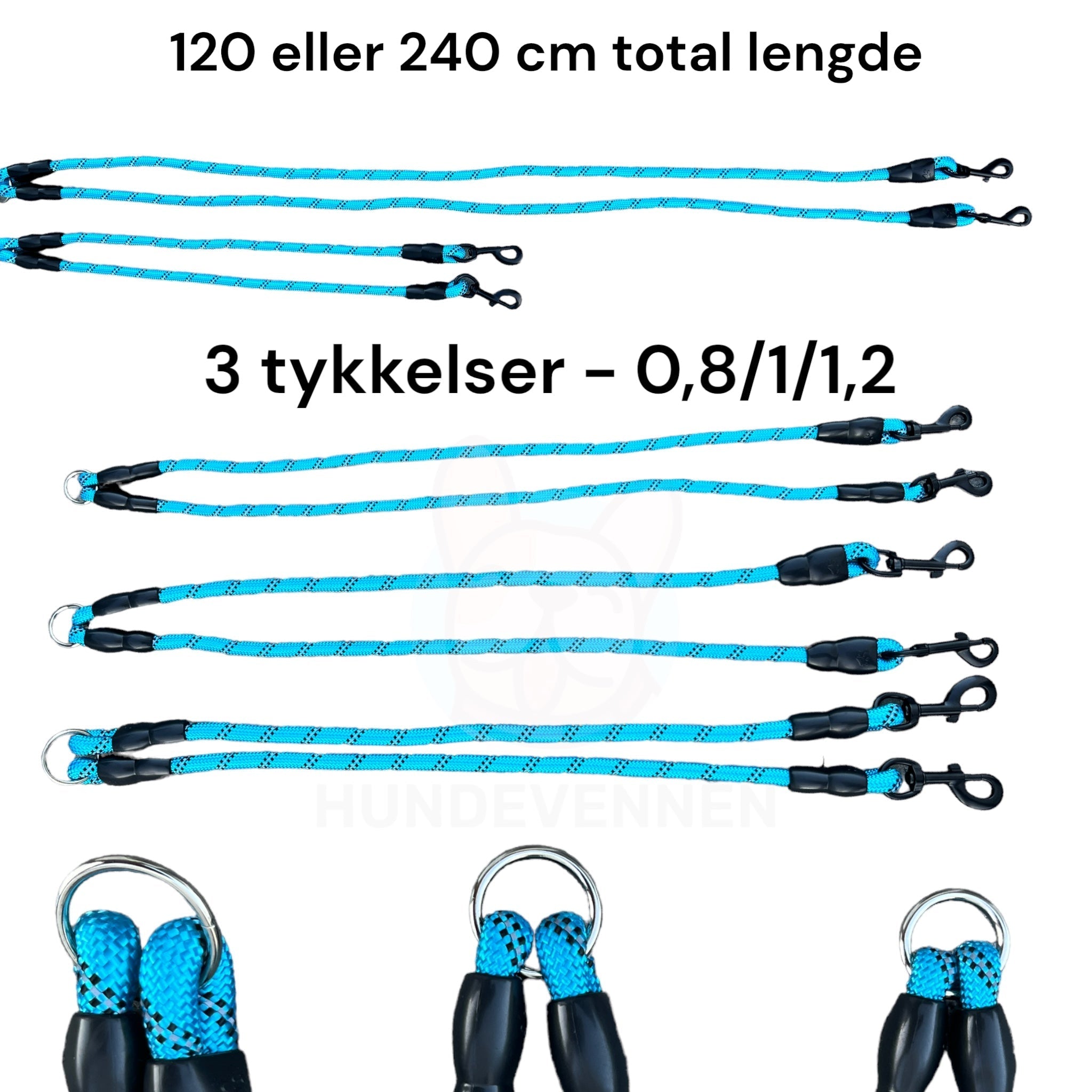 Y-bånd til to hunder