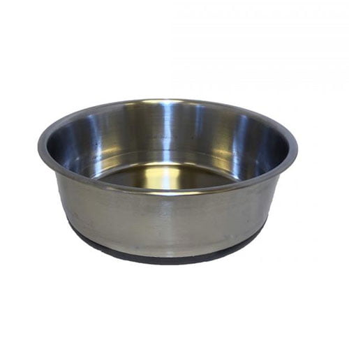 Rustfri mat-/drikkeskål med antiskli