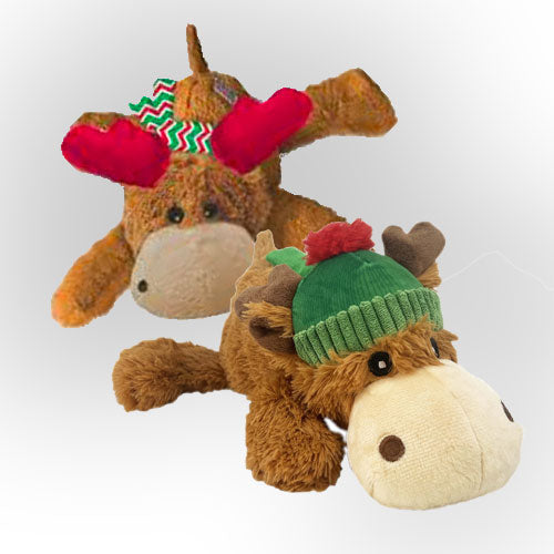 Myk hundeleke med juletema – Cozie Reinsdyr fra KONG