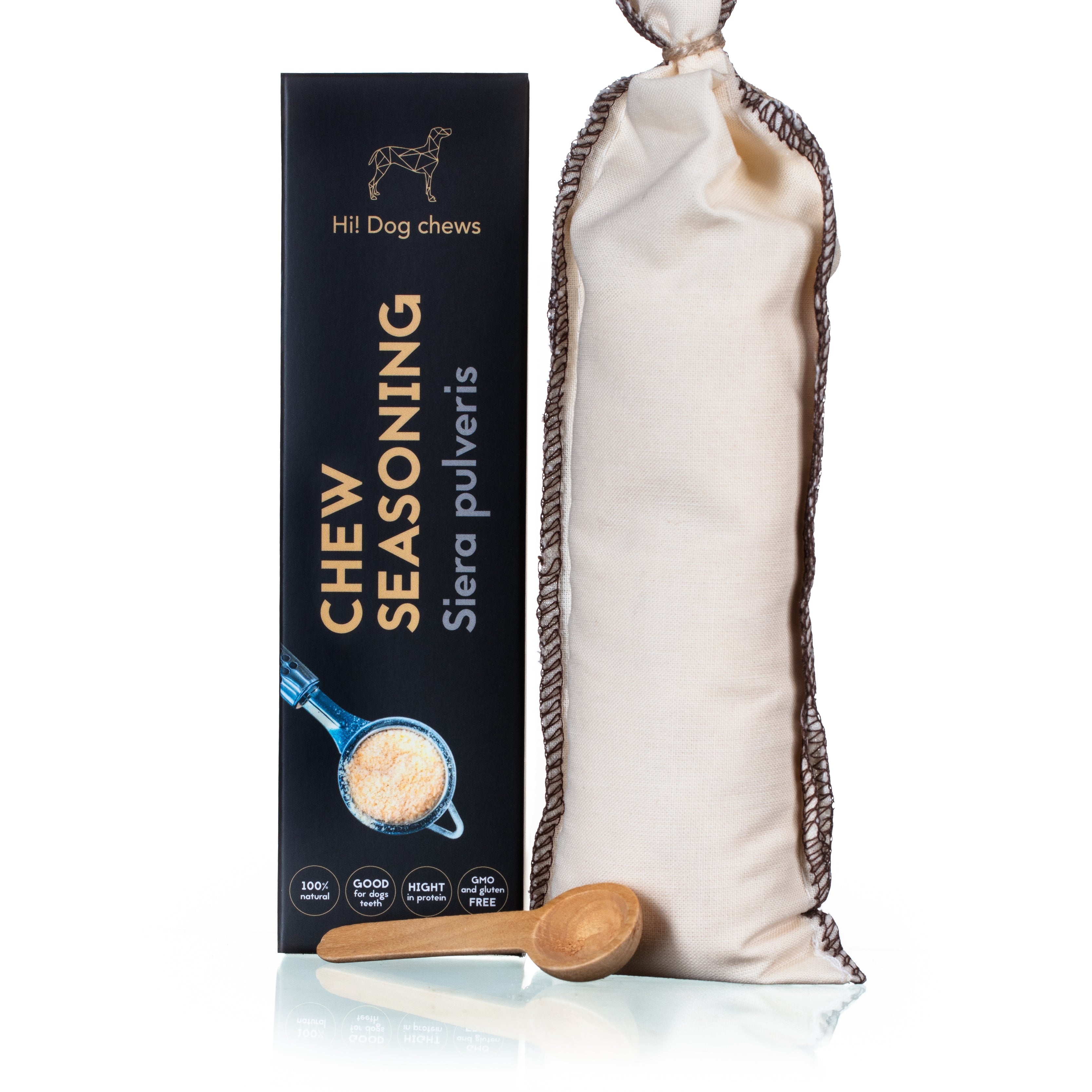 Hi! Dog Chews Seasoning – Ostetopping til hund (Naturell, Dill, Gurkemeie)