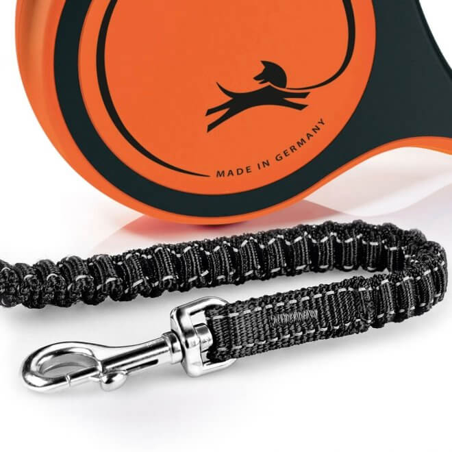 Flexi Xtreme S rullekobbel 5 m – sort/oransje til hund opptil 20 kg