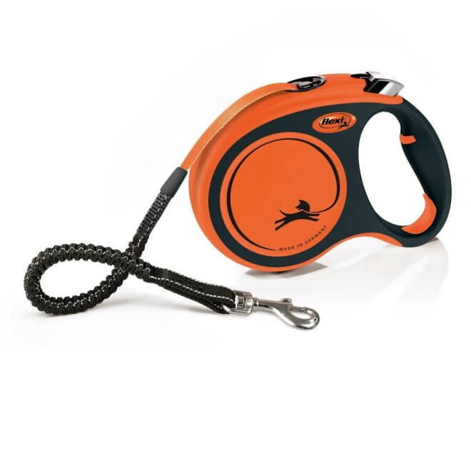 Flexi Xtreme S rullekobbel 5 m – sort/oransje til hund opptil 20 kg