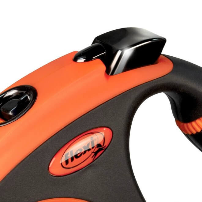 Flexi Xtreme S rullekobbel 5 m – sort/oransje til hund opptil 20 kg