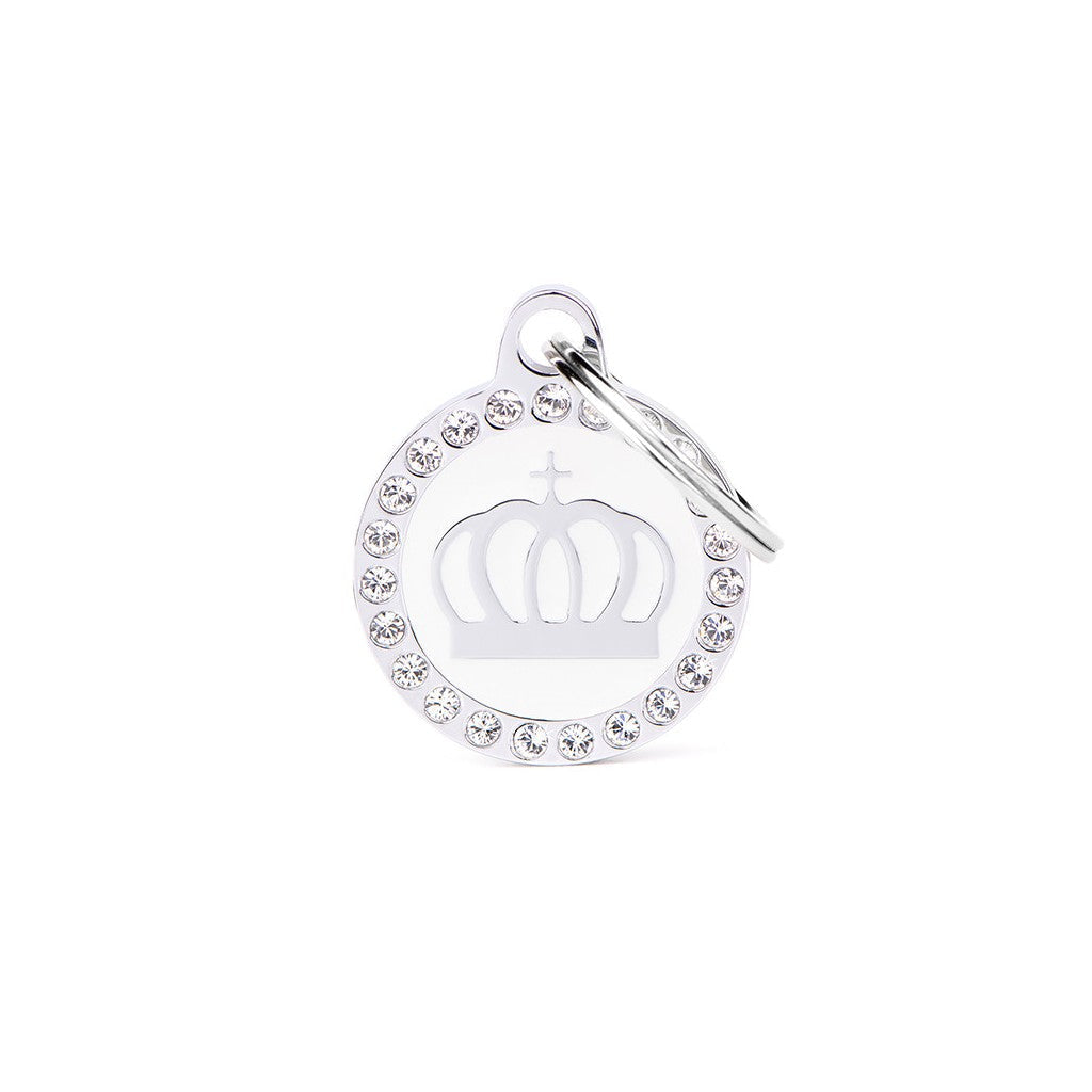Glam - "Crown White Circle Strass"