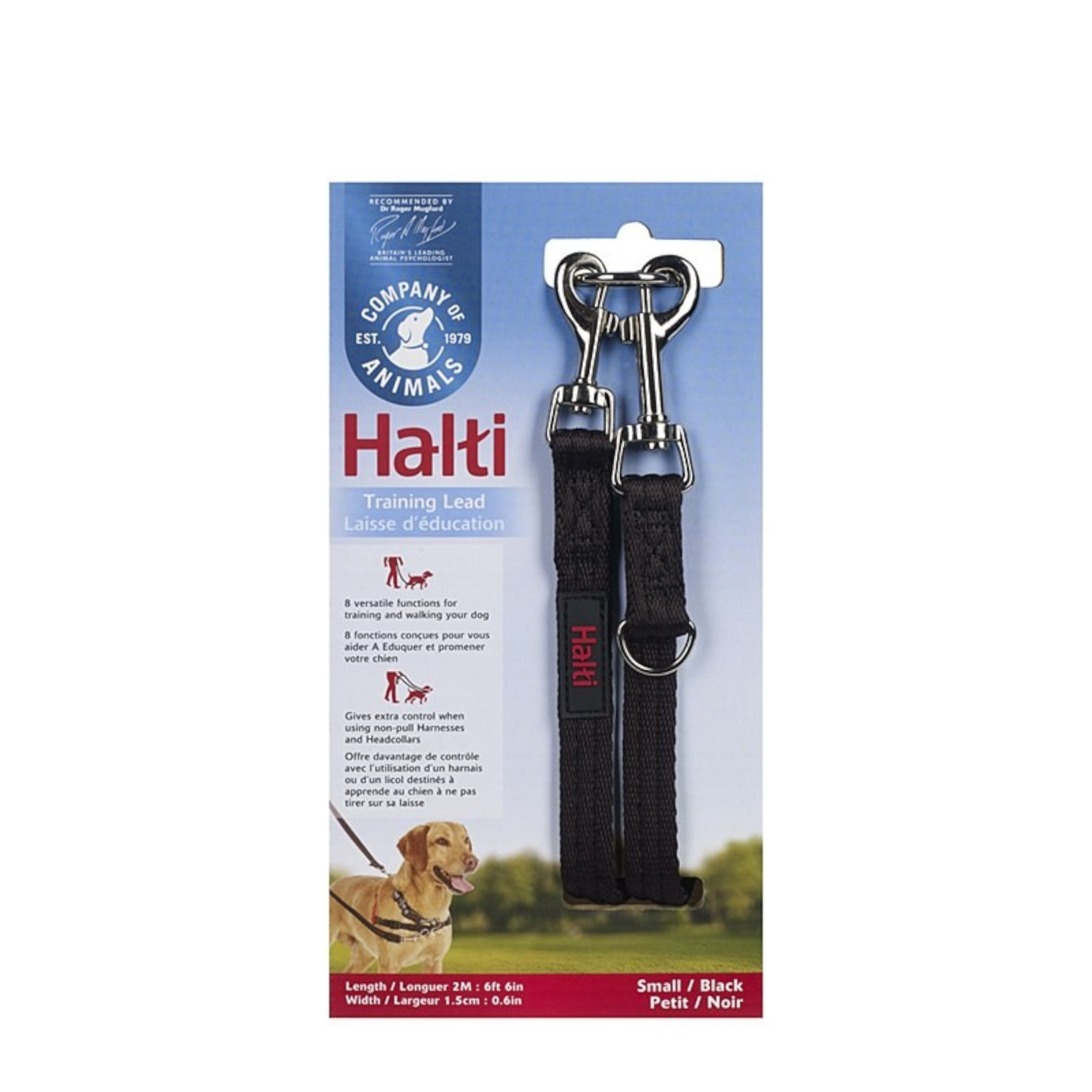 Halti treningskobbel 1–2 m – justerbart kobbel til hund