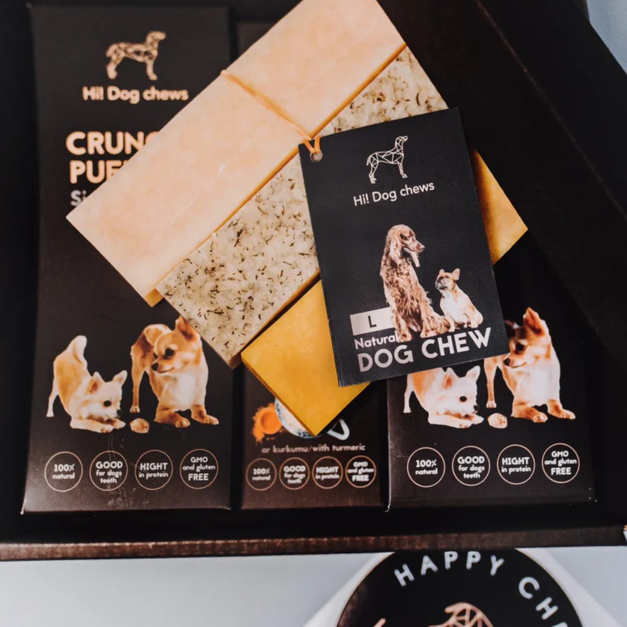 Hi! Dog Chews Nature – Naturlig og langvarig ostetygg til hund (XS–XXL)