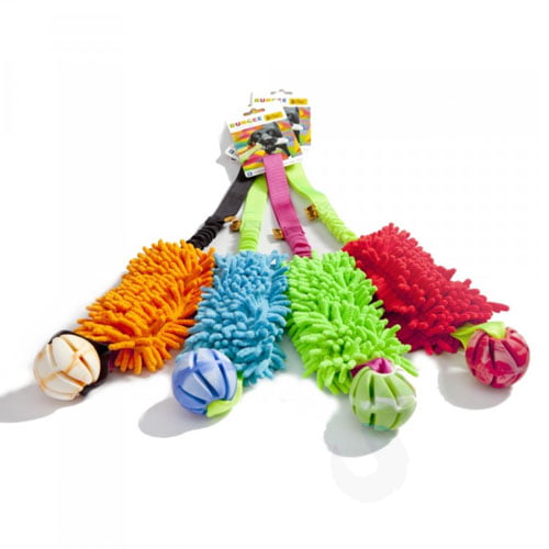 Dingo draleke til hund m/ strikk, «mopp» og ball