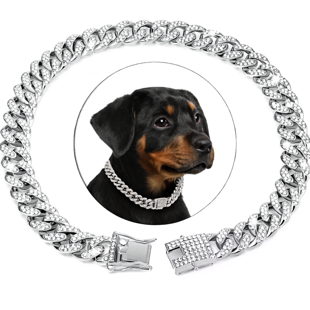 Hundesmykke med zirconia