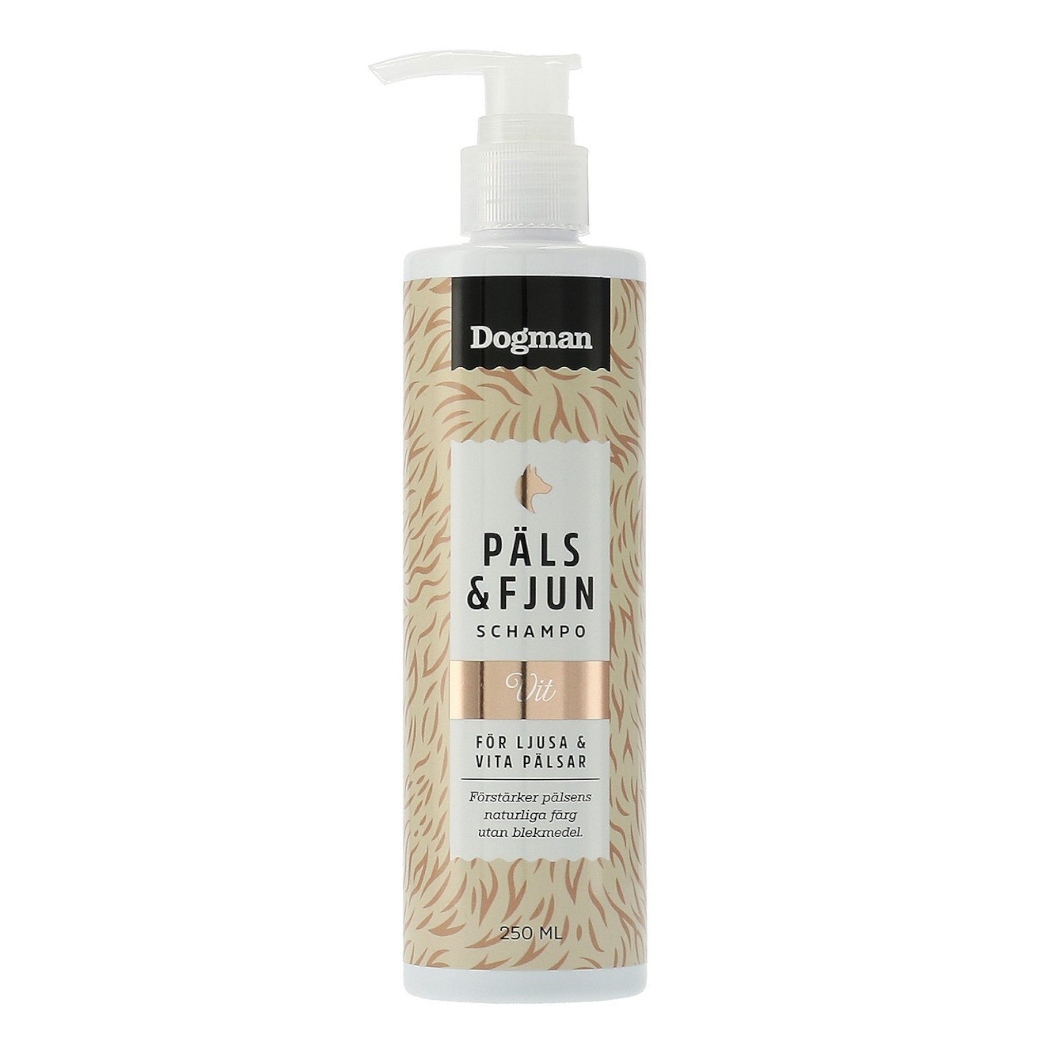 Dogman Päls & Fjun Hvit sjampoo 250 ml