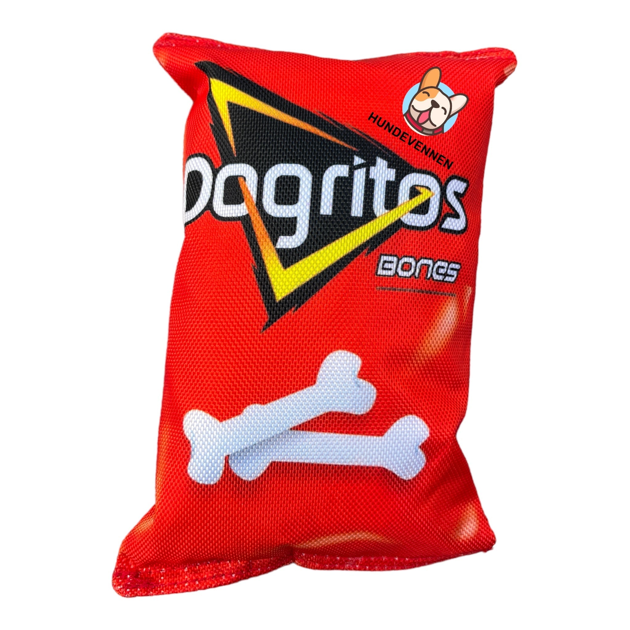 Hundeleke med piper og knitrelyd – Potetchips