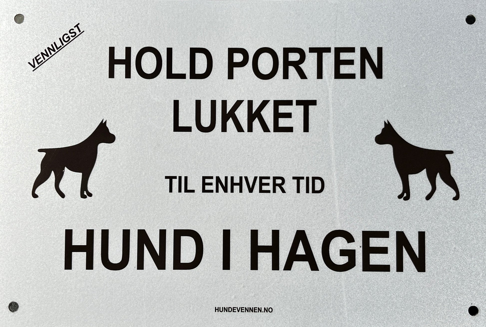 Lukk porten skilt- Hund i hagen - Hundevennen