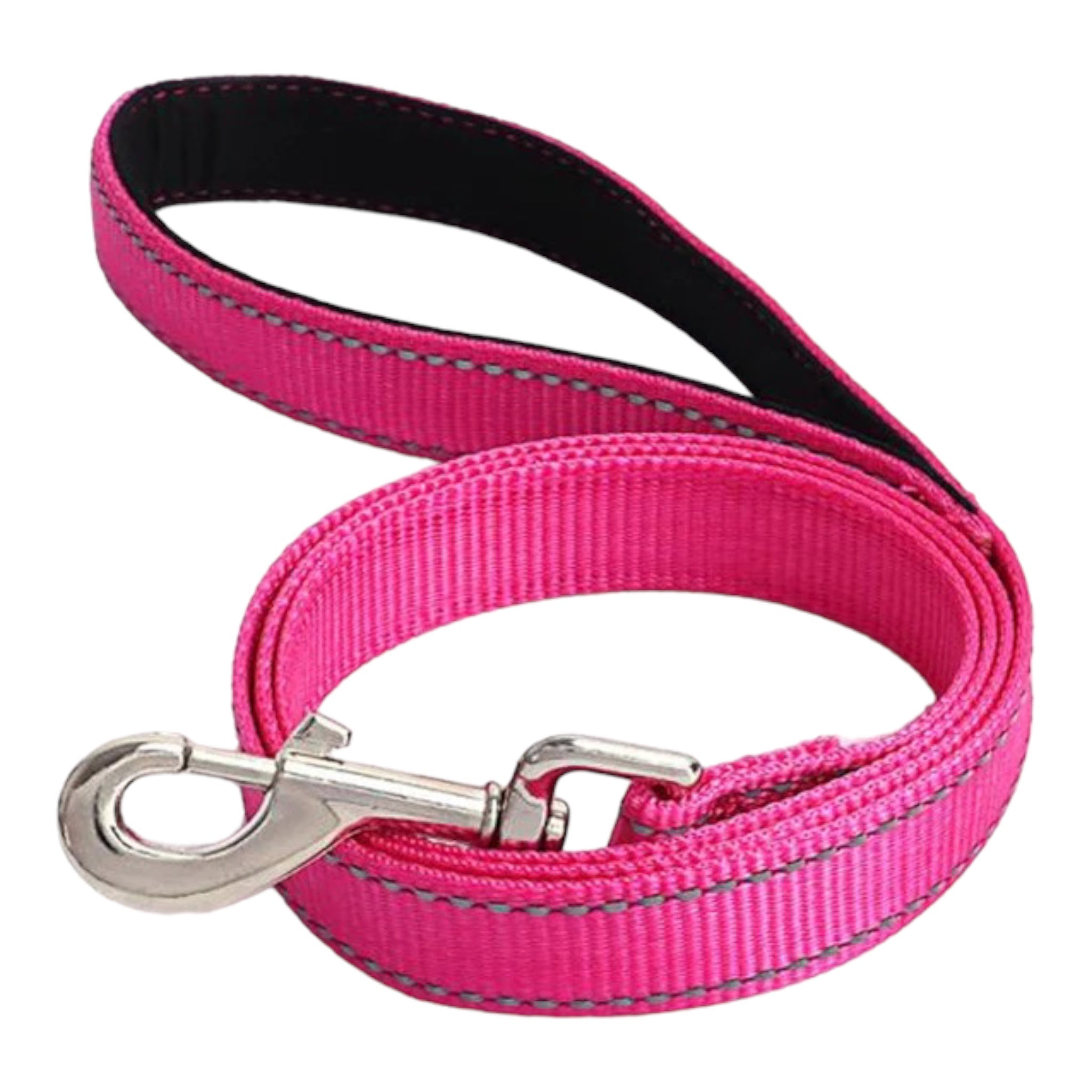 Hundehalsbånd med refleks – polstret nylon