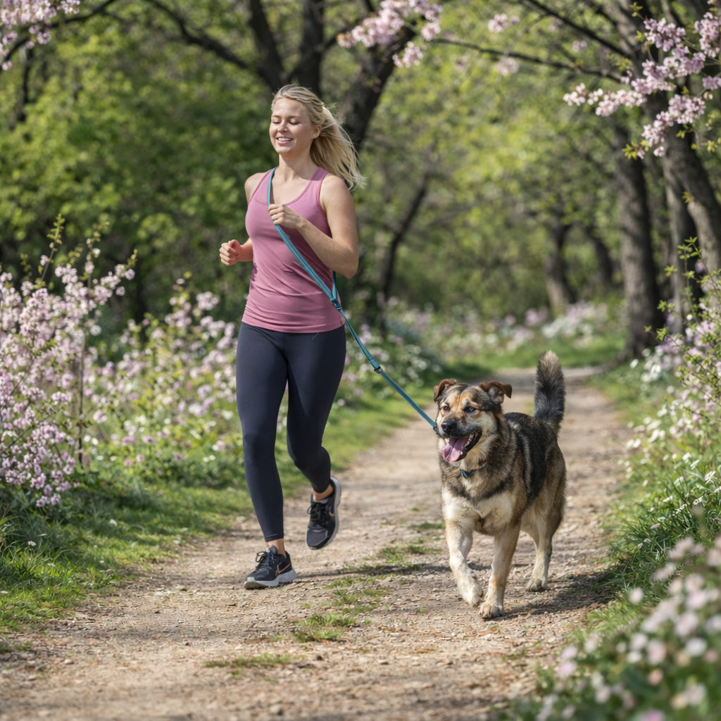 Genialt band for a jogge med hunden