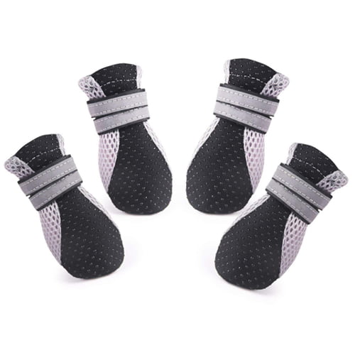 Meshsko med refleksborrelås - Svart/Grå