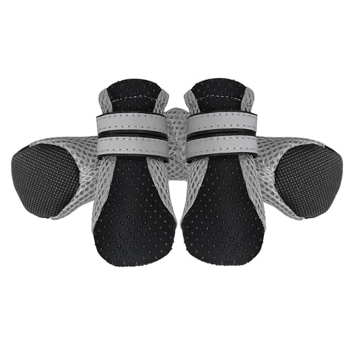 Meshsko med refleksborrelås - Svart/Grå