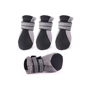 Meshsko med refleksborrelås - Svart/Grå