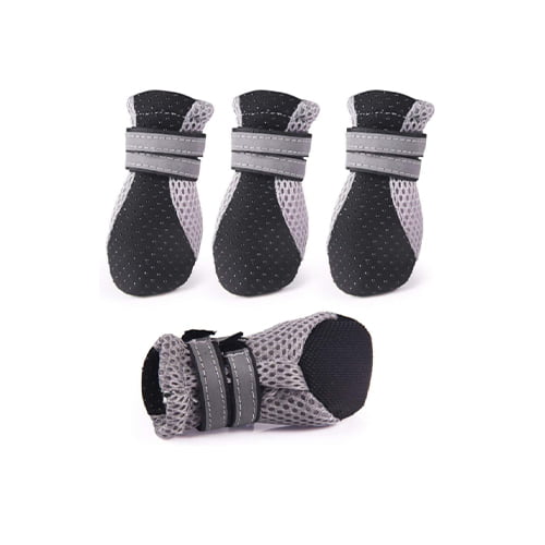 Meshsko med refleksborrelås - Svart/Grå