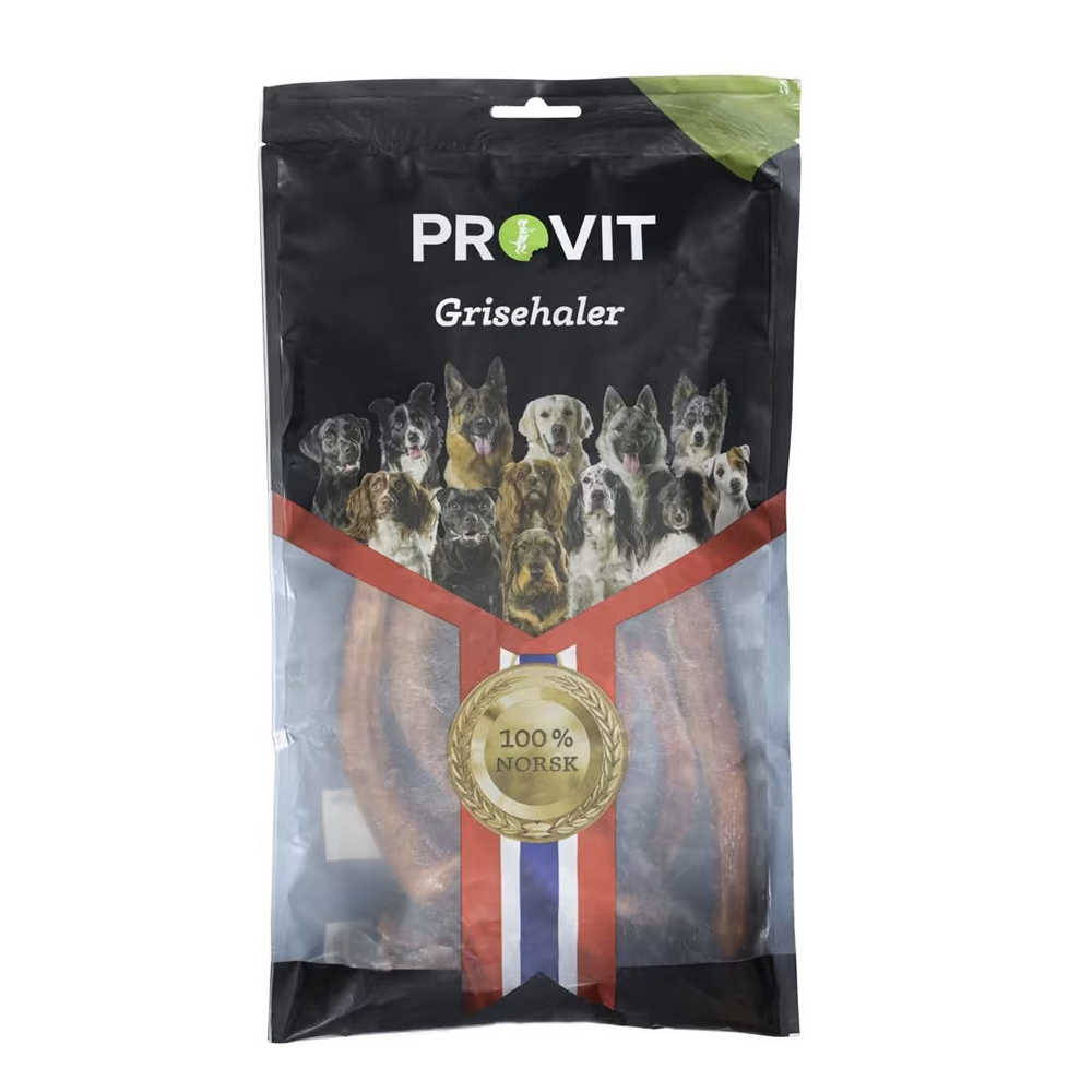PROVIT grisehaler 5-pk – naturlig hundetygg fra norsk gris