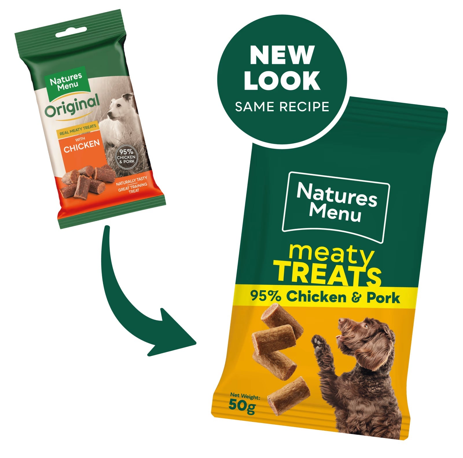 Natures Menu treningsgodbiter med kylling og svin – 50 g
