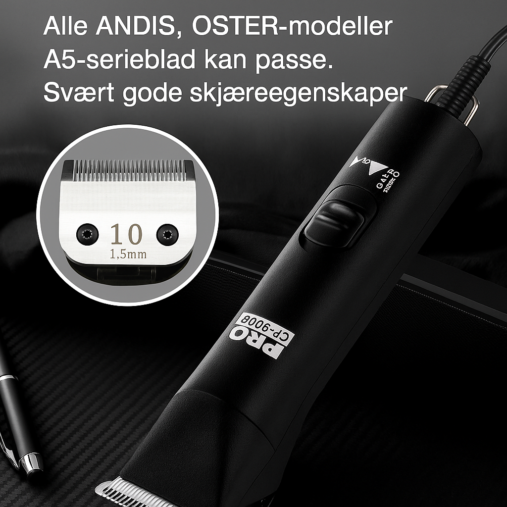 PCS Pro CP-9000 klippemaskin – profesjonell maskin til dyr