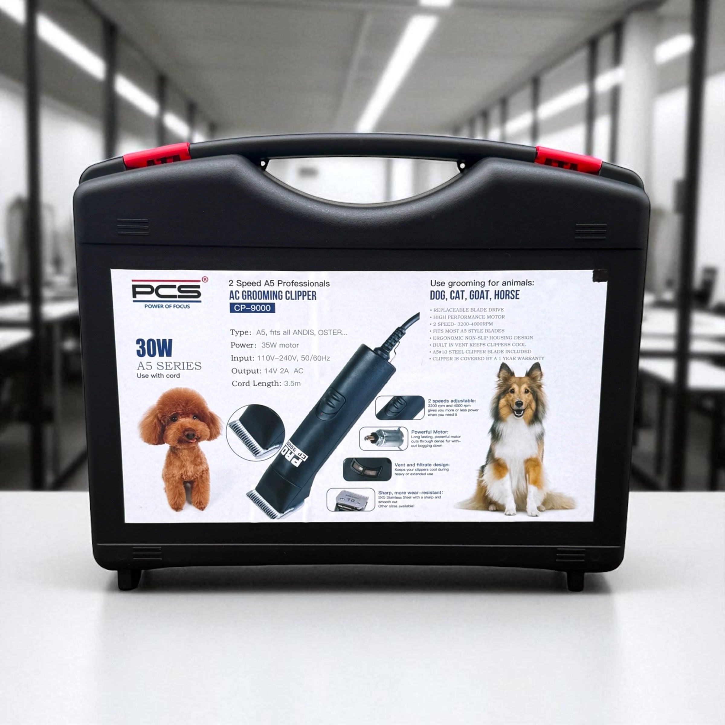 PCS Pro CP-9000 klippemaskin – profesjonell maskin til dyr