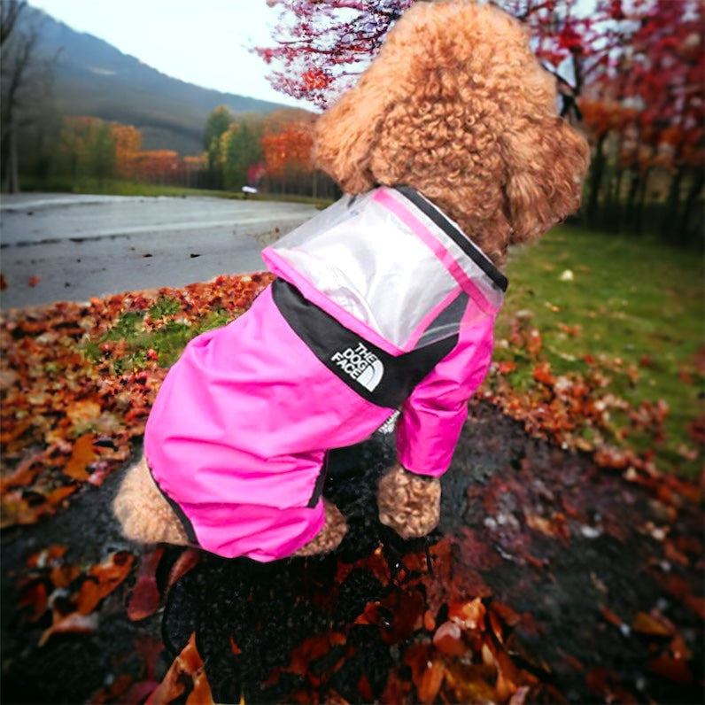 Regndress til hund – vanntett dress med hette og justerbar passform