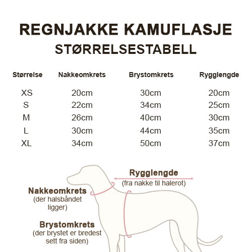 Regnjakke - Kamuflasje