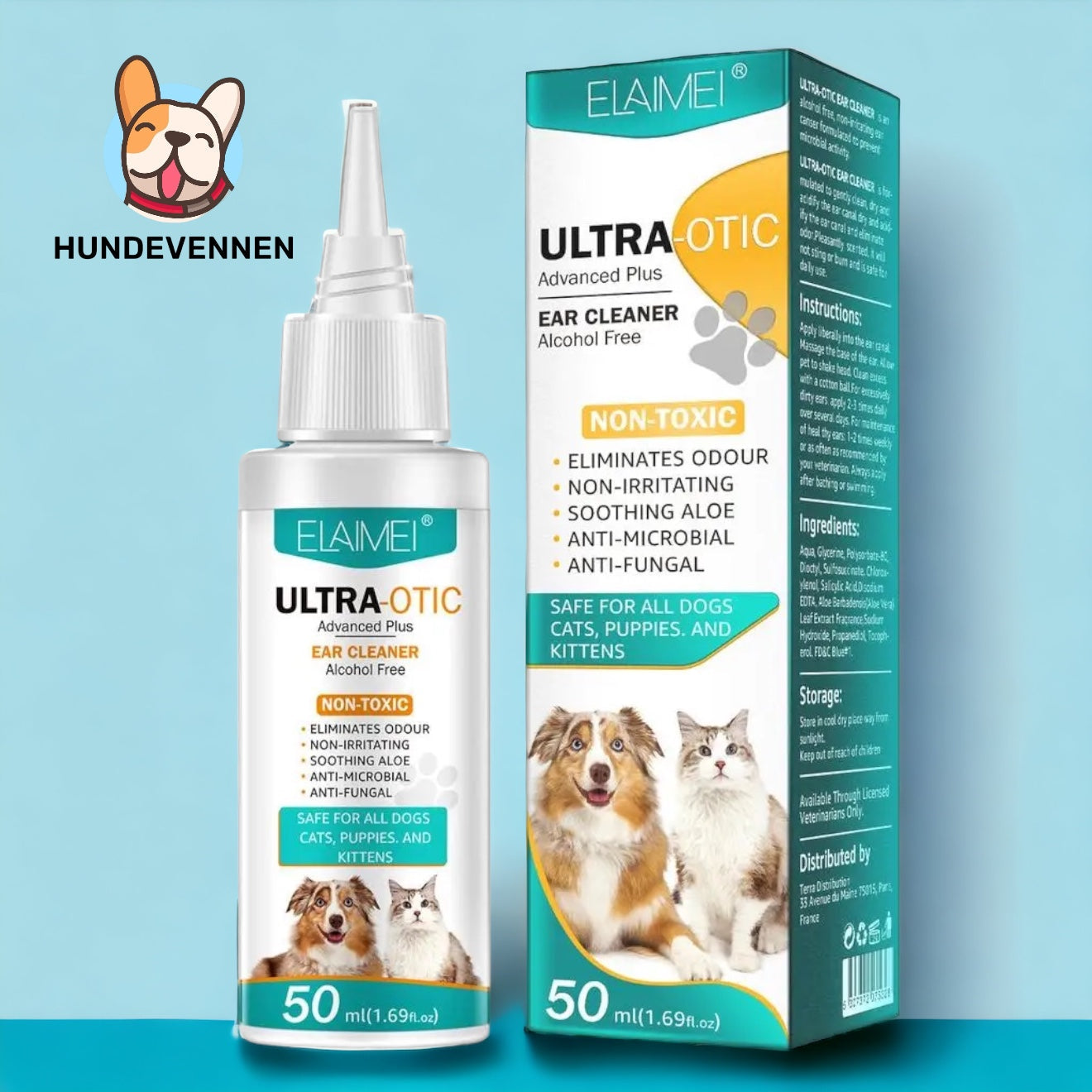 Ørerens til hund 50 ml