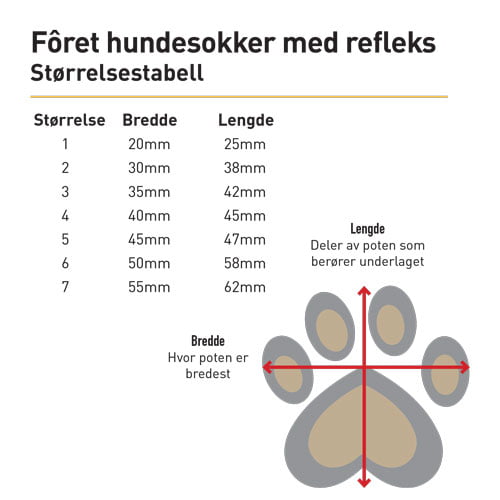 Fôret hundesokker med refleks - ass. farger