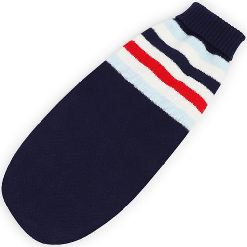 Strikket Trøye Marineblå - Striper