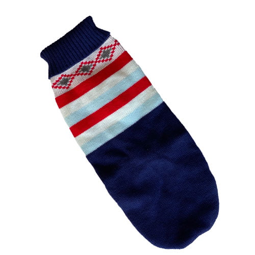 Strikket Trøye Marineblå - Striper