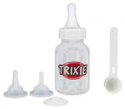 TRIXIE tåteflaskesett 120 ml til valper og kattunger med tre silikontuter, lokk og måleskje