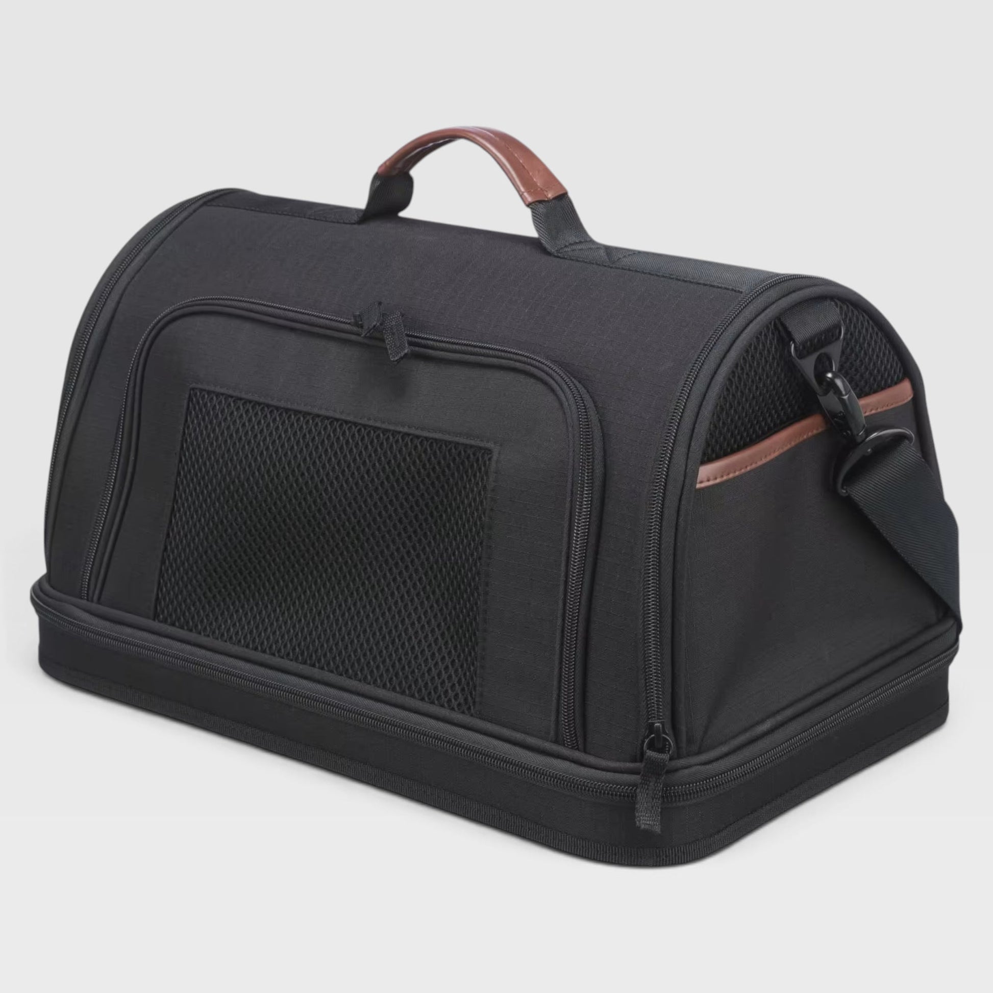 TRIXIE Gate Airline transportveske til hund i sort, 45 × 28 × 25 cm