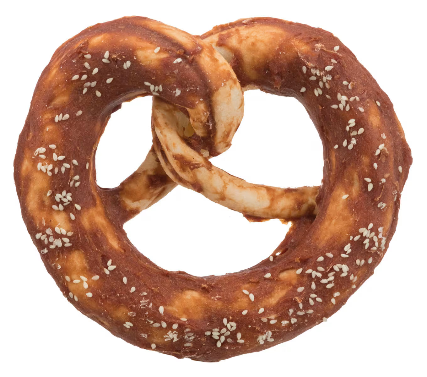 Tyggepretzel med and til hund i tre størrelser – 9, 10 og 15 cm