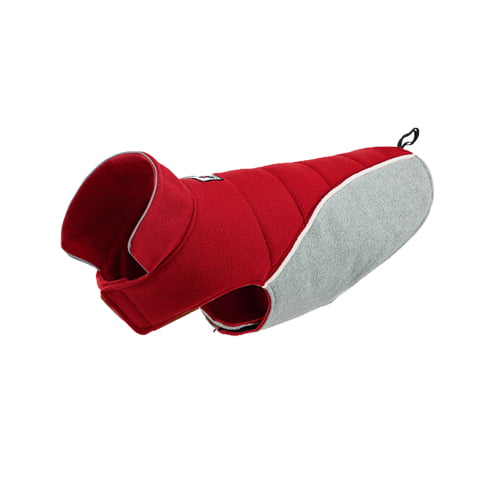 Tykt Fleecedekken - Rød/Grå