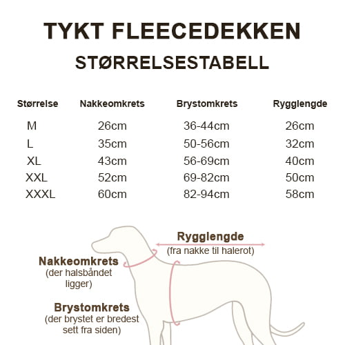 Tykt Fleecedekken - Rød/Grå