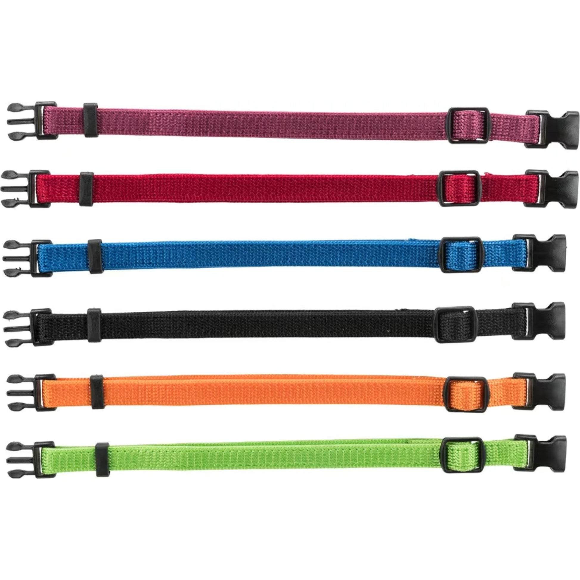 Valpehalsband sett 6 stk 17–25 cm i flere farger