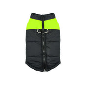 Vest for hund – svart/grønn, vannavvisende og lett fôret