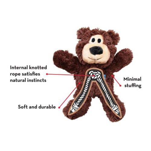 Solid kosebamse til hund - KONG Wild Knots Bear, 4 størrelser